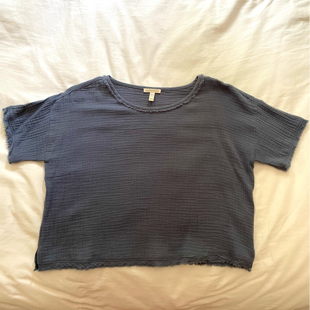 NWOT Eileen Fisher Organic Cotton Gauze Top